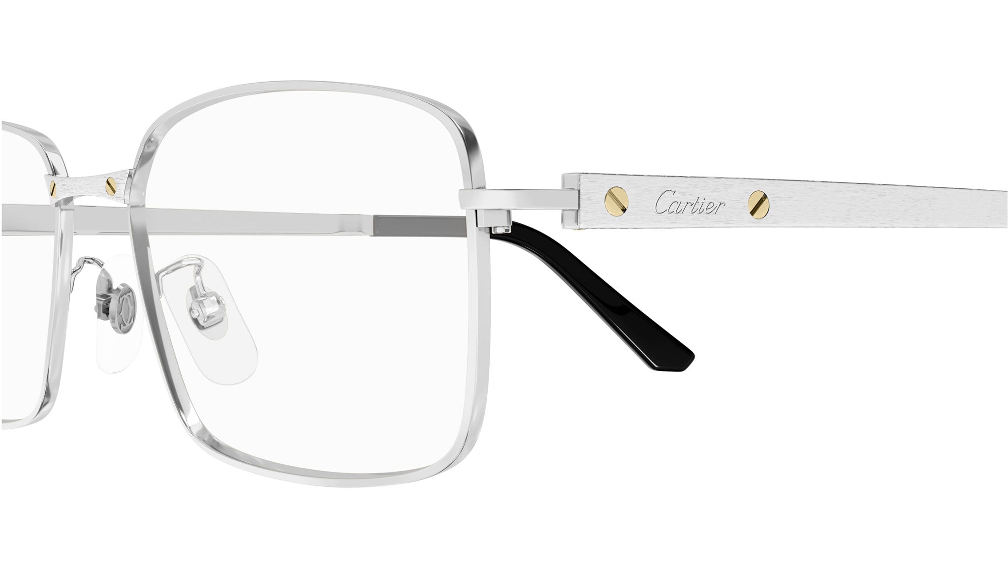 Occhiali da vista CARTIER CT0555OA Smooth and brushed platinum finish