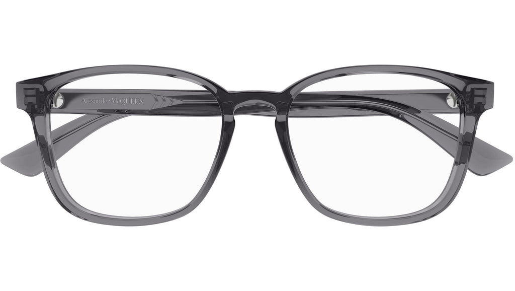 Occhiali da vista ALEXANDER MCQUEEN AM0462O Shiny transparent dark grey