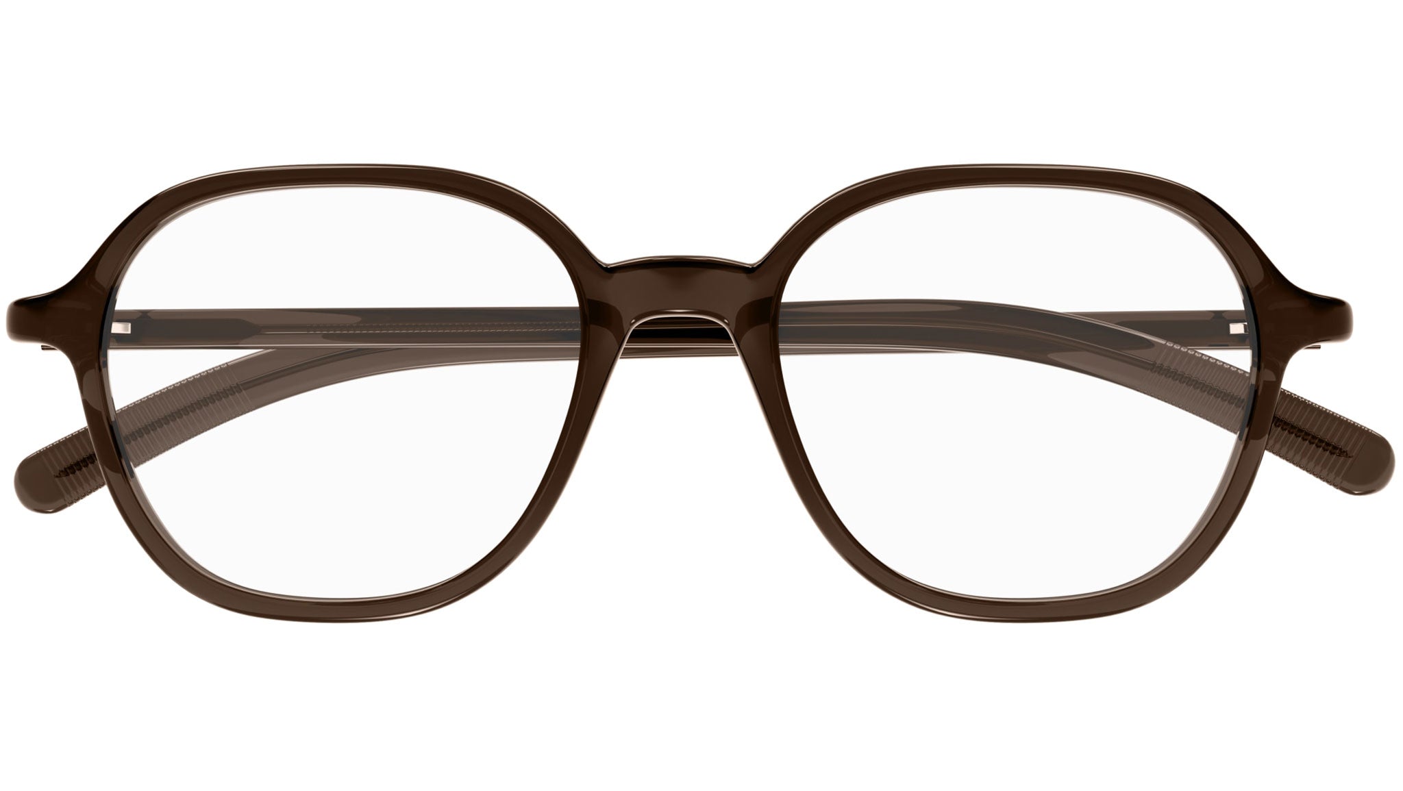 Occhiali da vista MONTBLANC MB0387O Shiny transparent brown