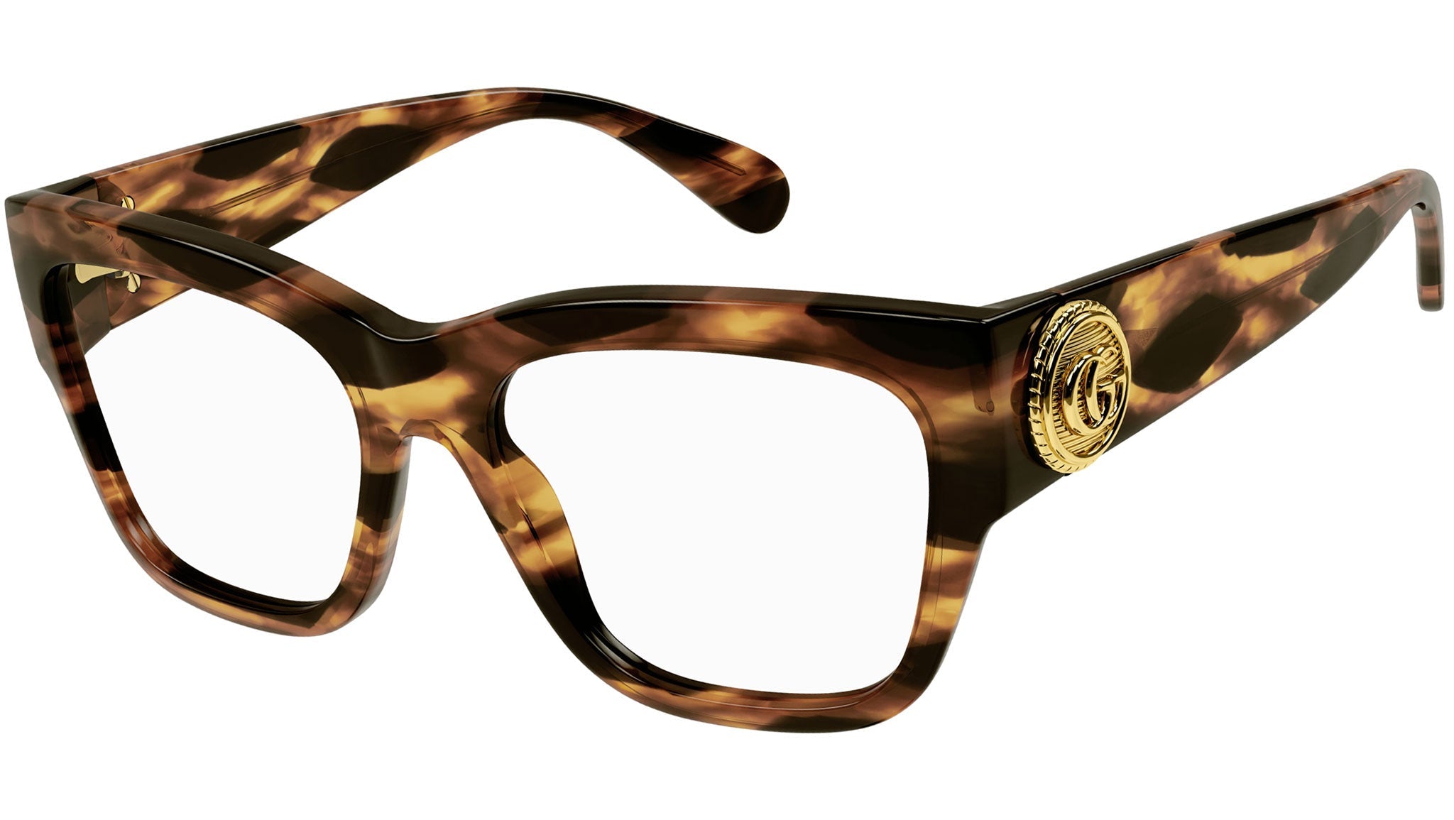 Occhiali da vista GUCCI GG1410O Shiny dark havana with black big spots