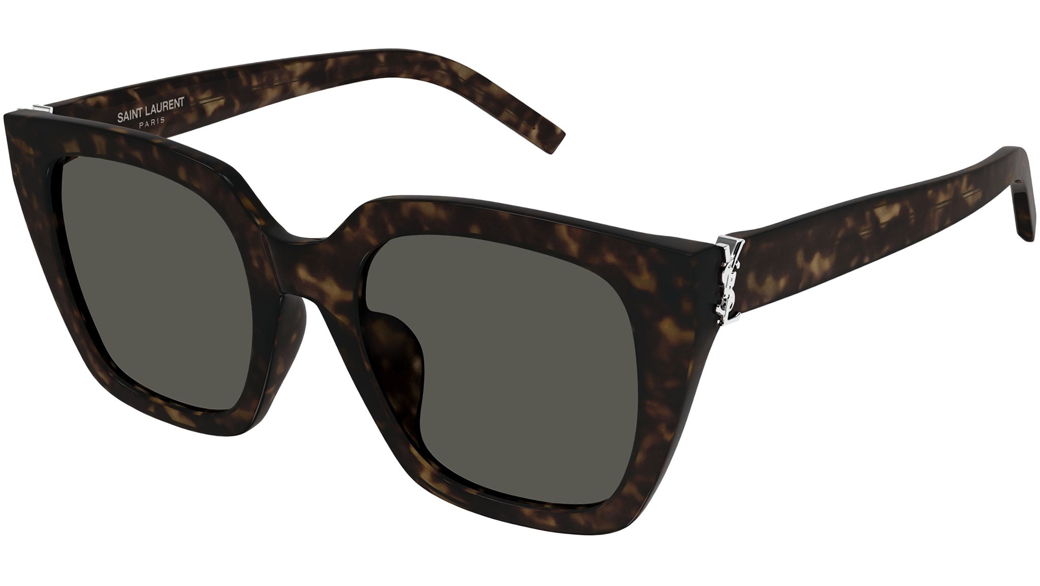 Occhiali da sole SAINT LAURENT SLM143 Shiny dark havana