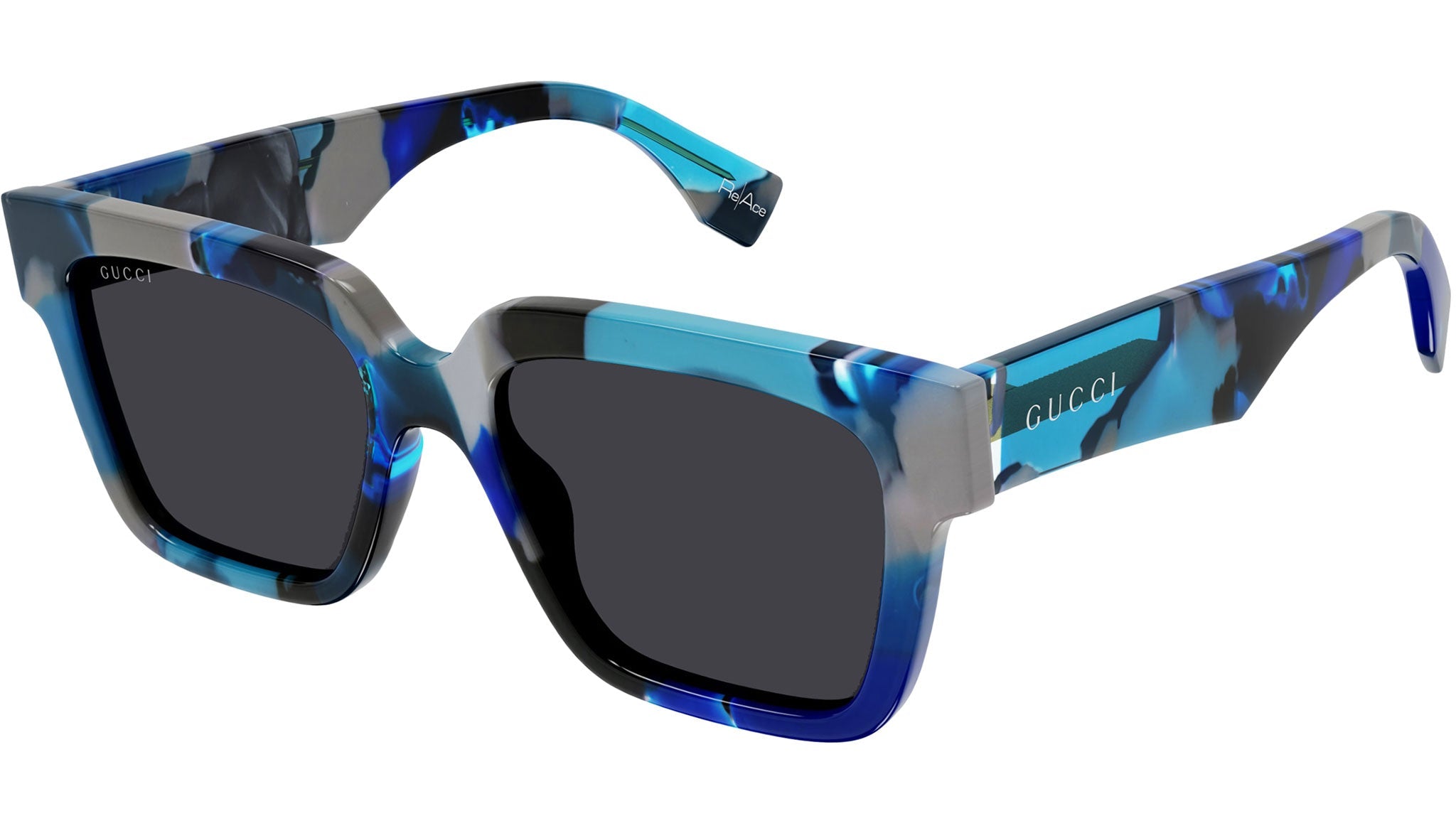 Occhiali da sole GUCCI GG1626S Shiny blue and grey havana