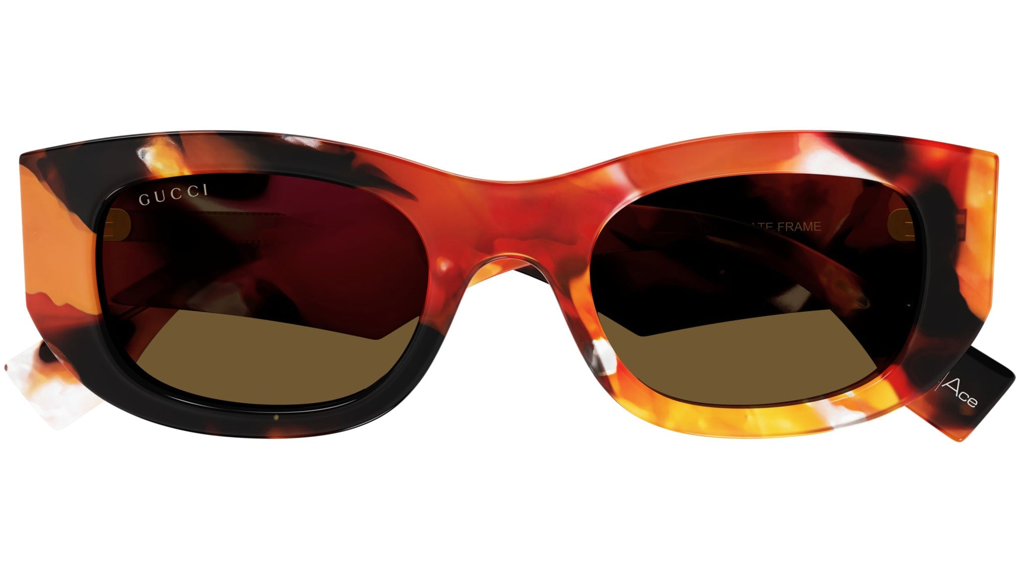 Occhiali da sole GUCCI GG1627S Shiny orange and brown havana