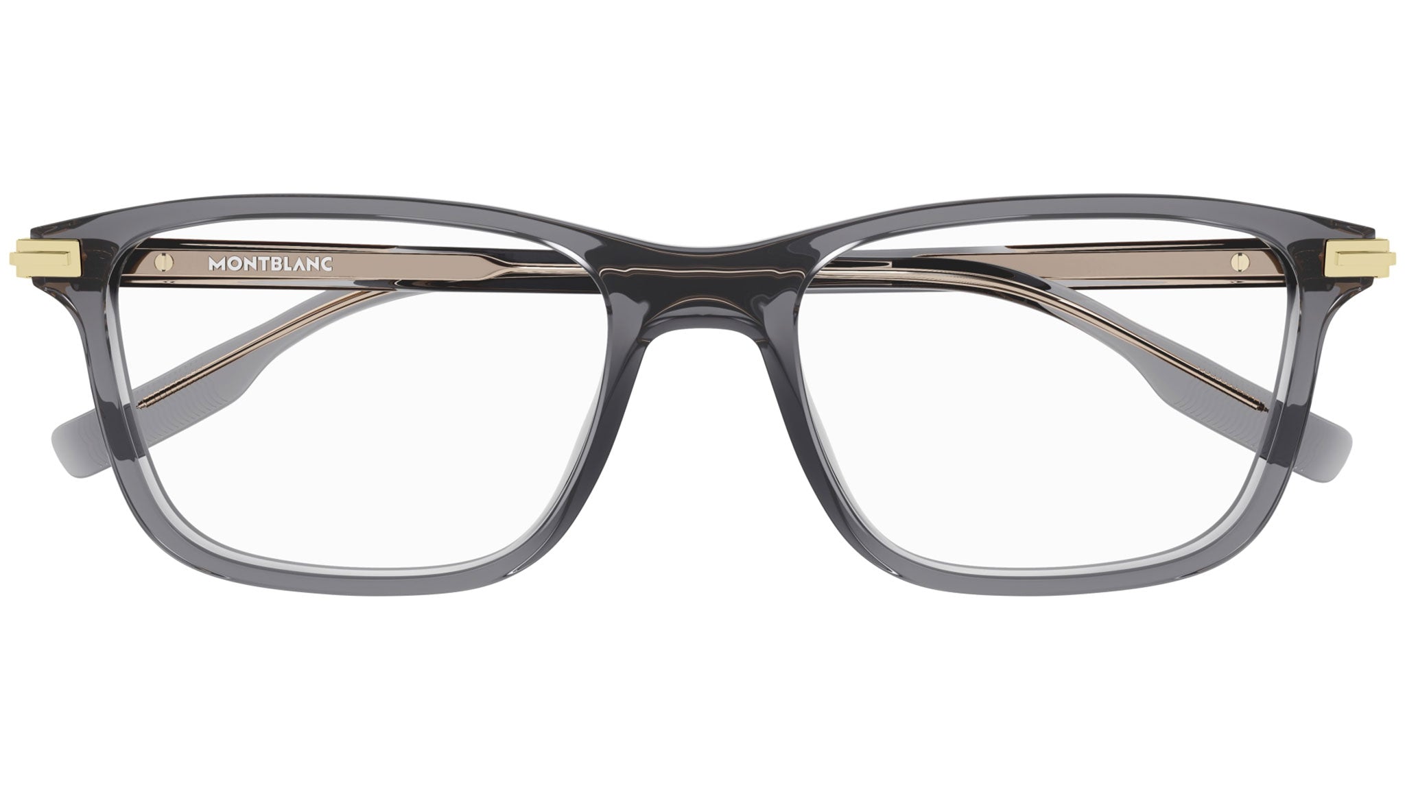 Occhiali da vista MONTBLANC MB0277O Shiny transparent dark grey