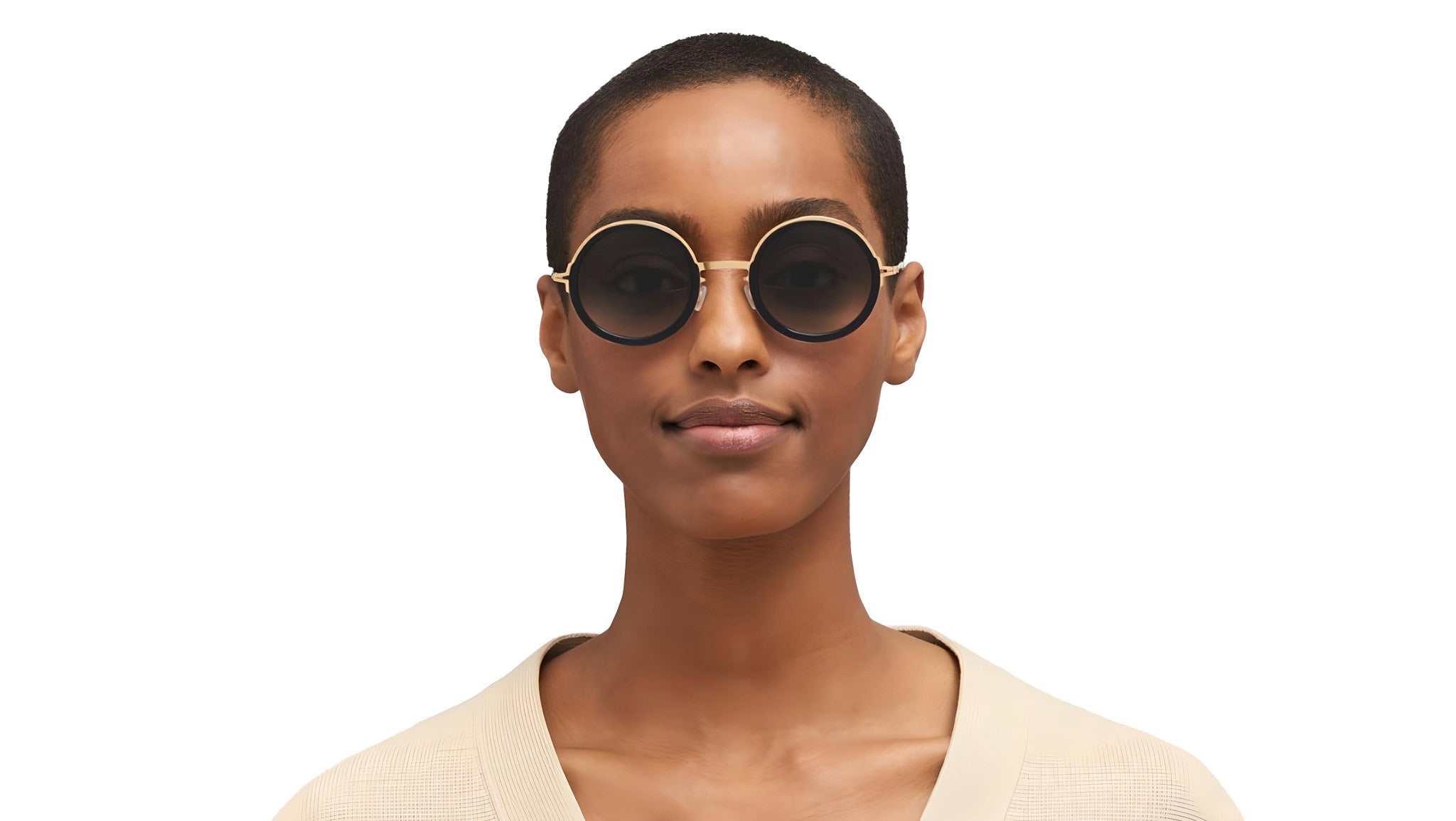 Occhiali da sole MYKITA MONROE Glossy gold milky indigo