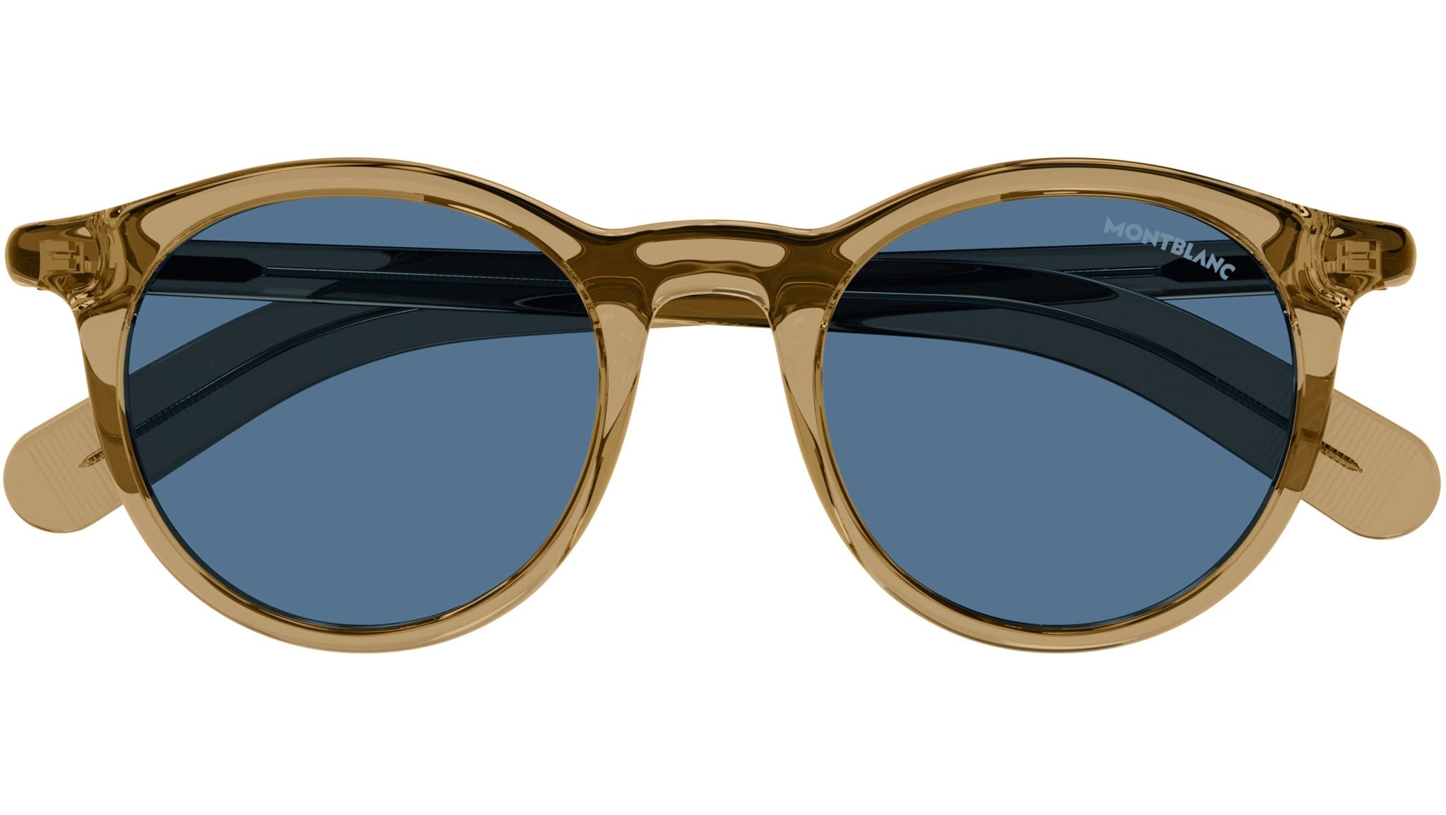 Occhiali da sole MONTBLANC MB0353S Shiny transparent dark honey