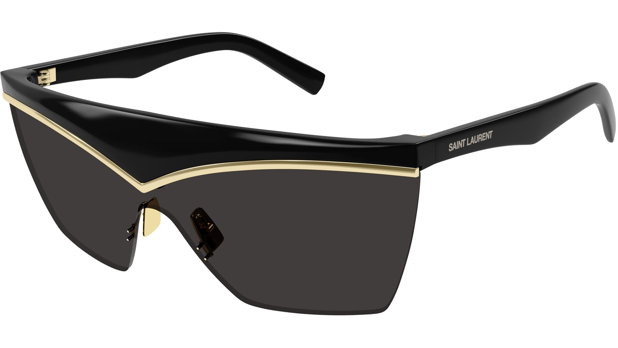 Occhiali da sole SAINT LAURENT SL614 Shiny black light gold top bar