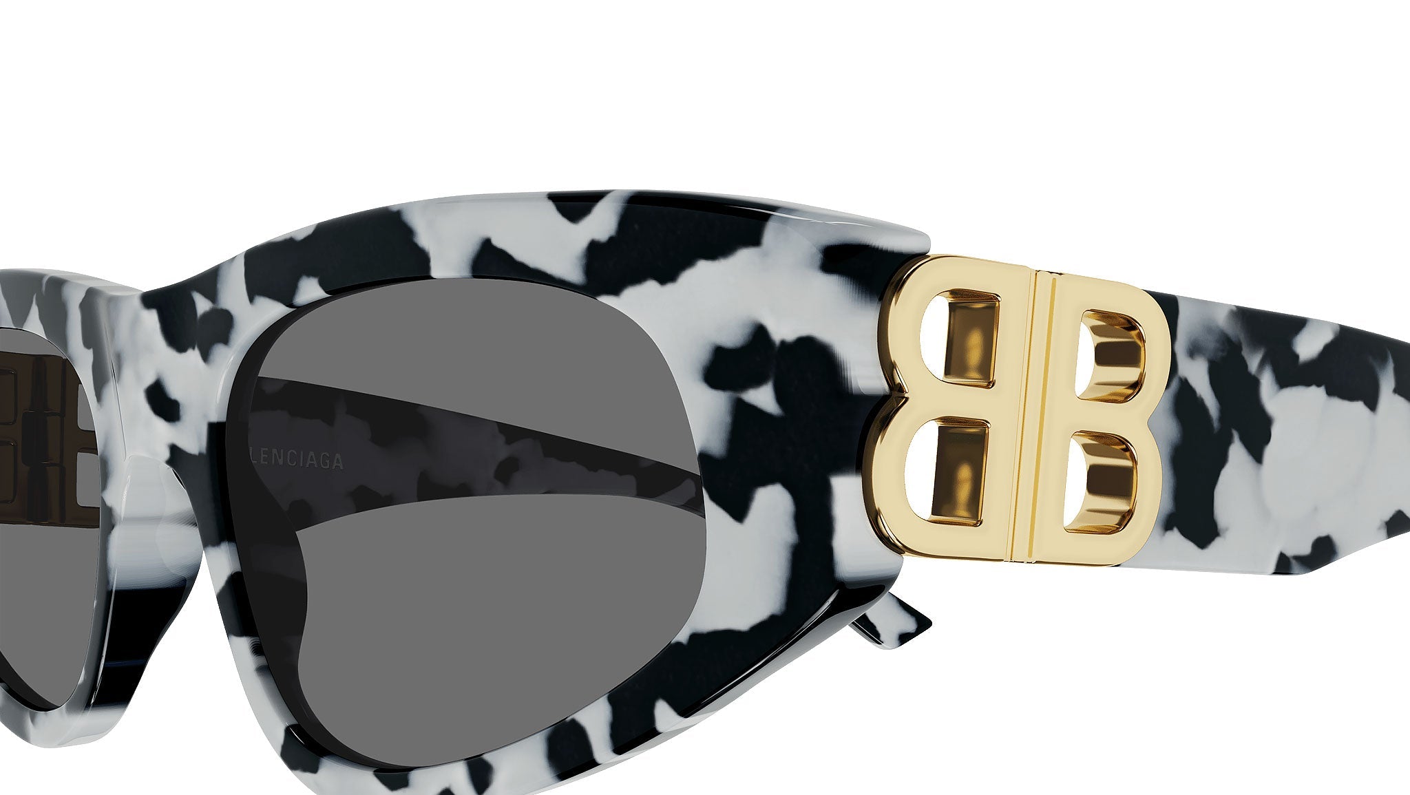 Occhiali da sole BALENCIAGA BB0095S Shiny black and white havana