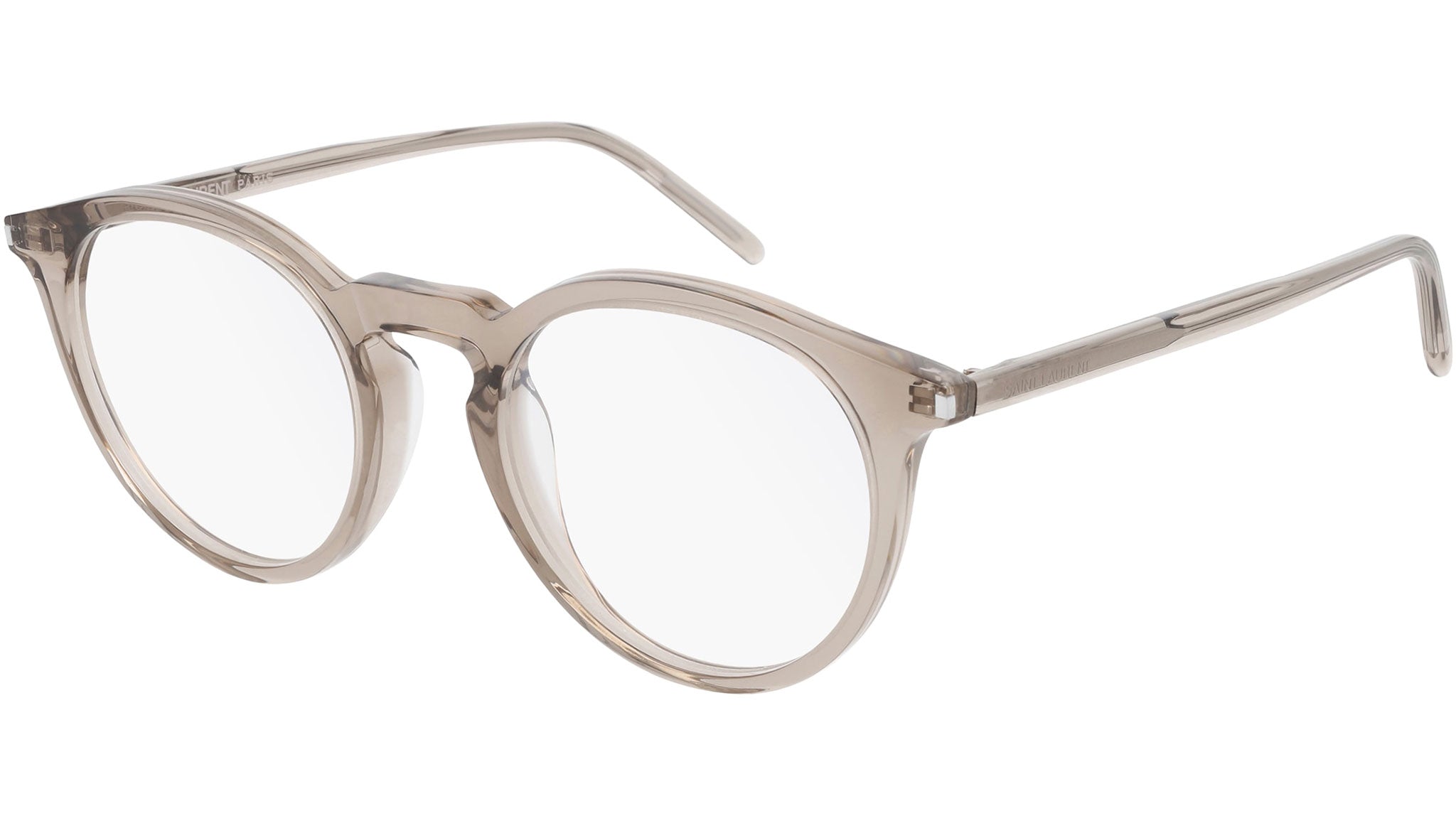 Occhiali da vista SAINT LAURENT SL347/F Shiny transparent dark mud
