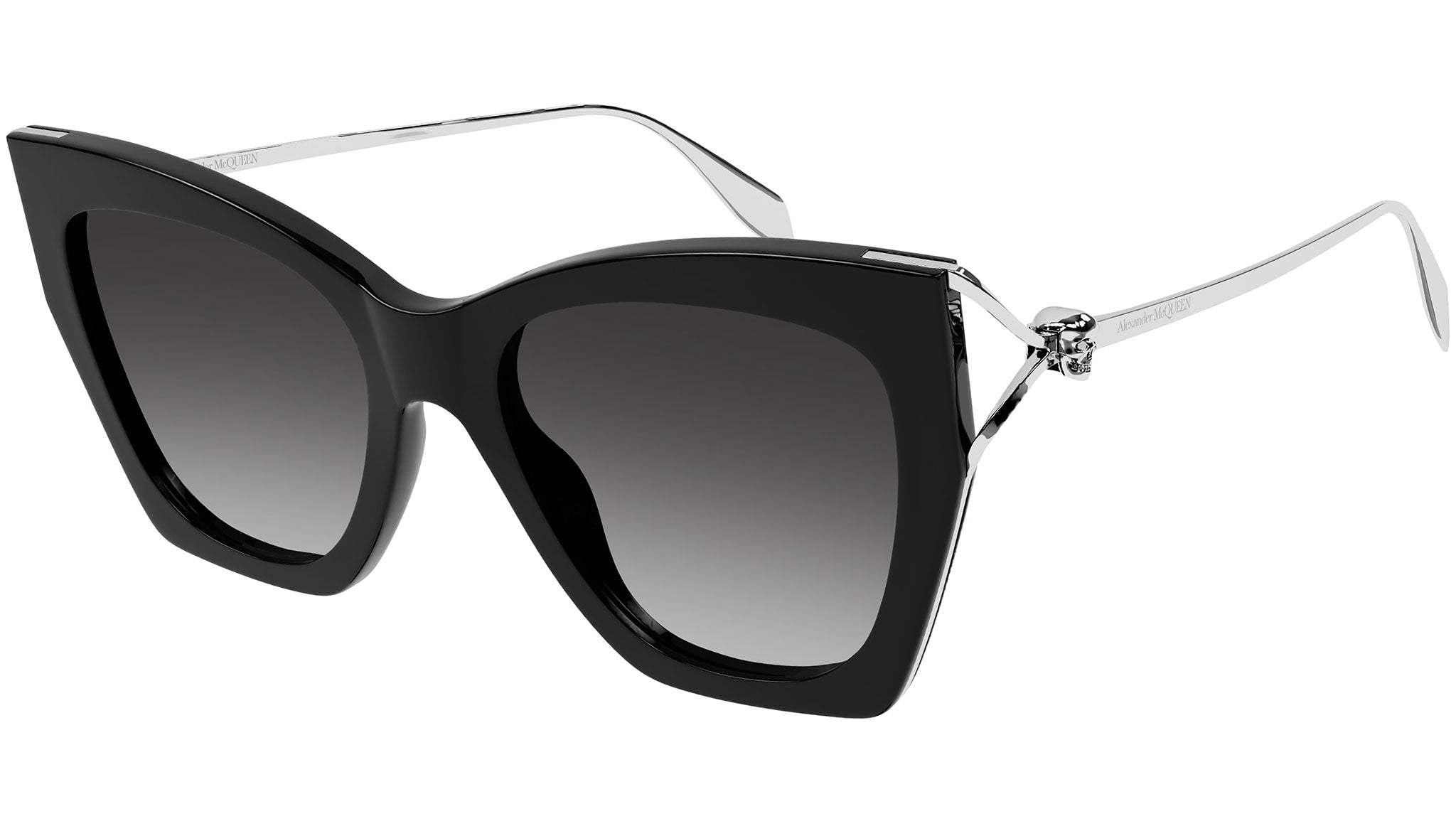 Occhiali da sole ALEXANDER MCQUEEN AM0375S Shiny black shiny silver