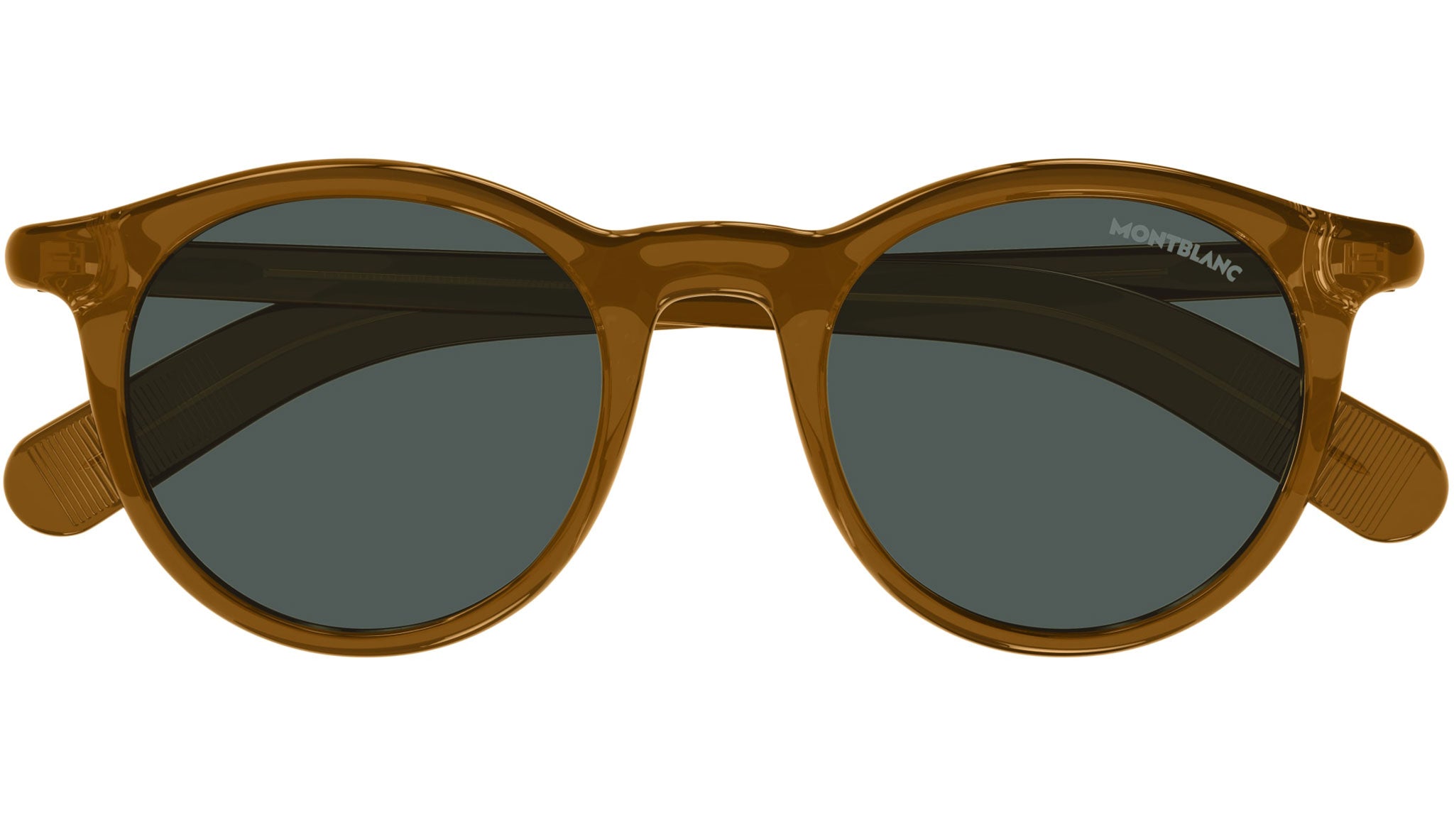 Occhiali da sole MONTBLANC MB0353S Shiny transparent dark brown