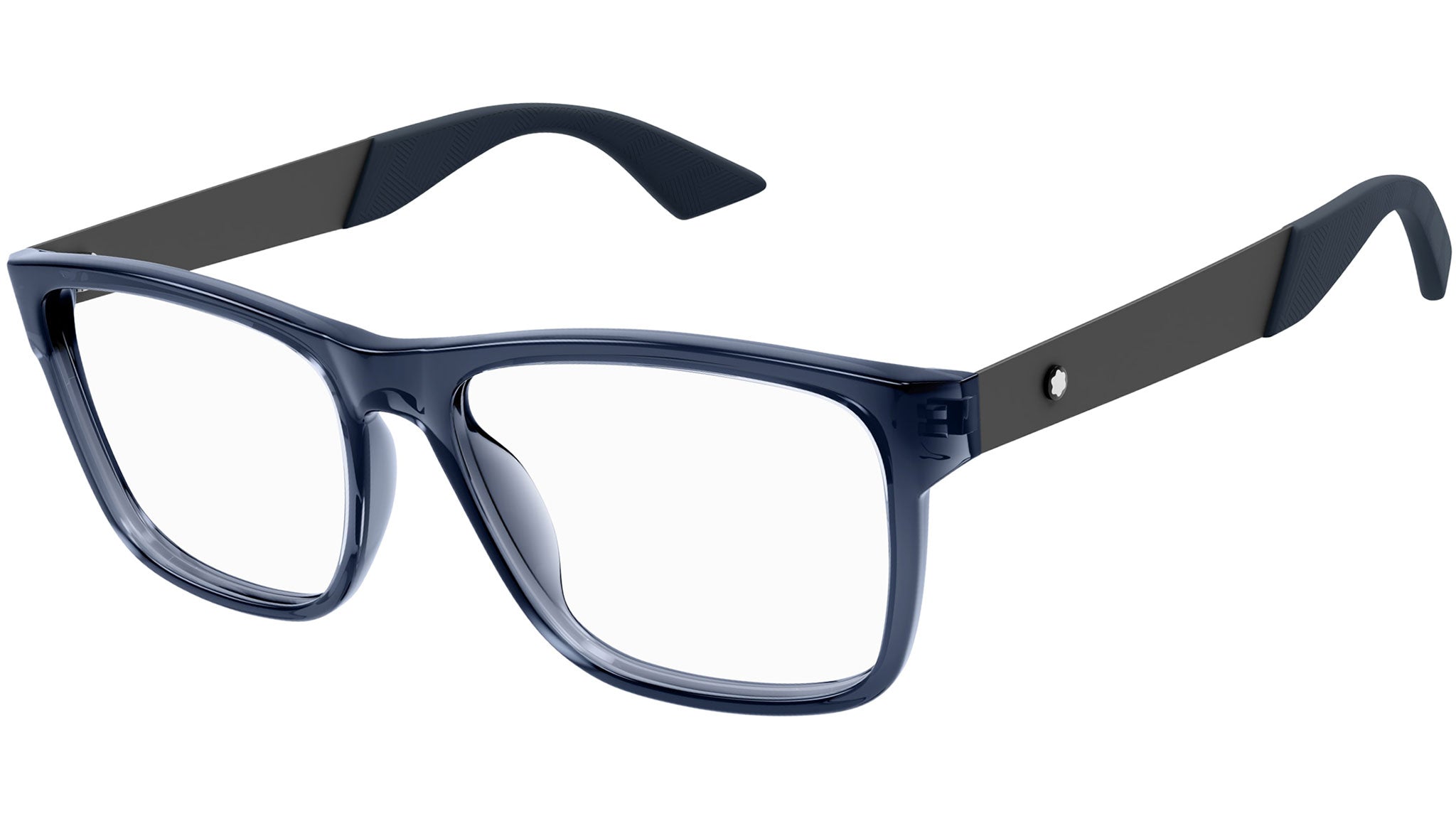 Occhiali da vista MONTBLANC MB0300O Shiny transparent blue
