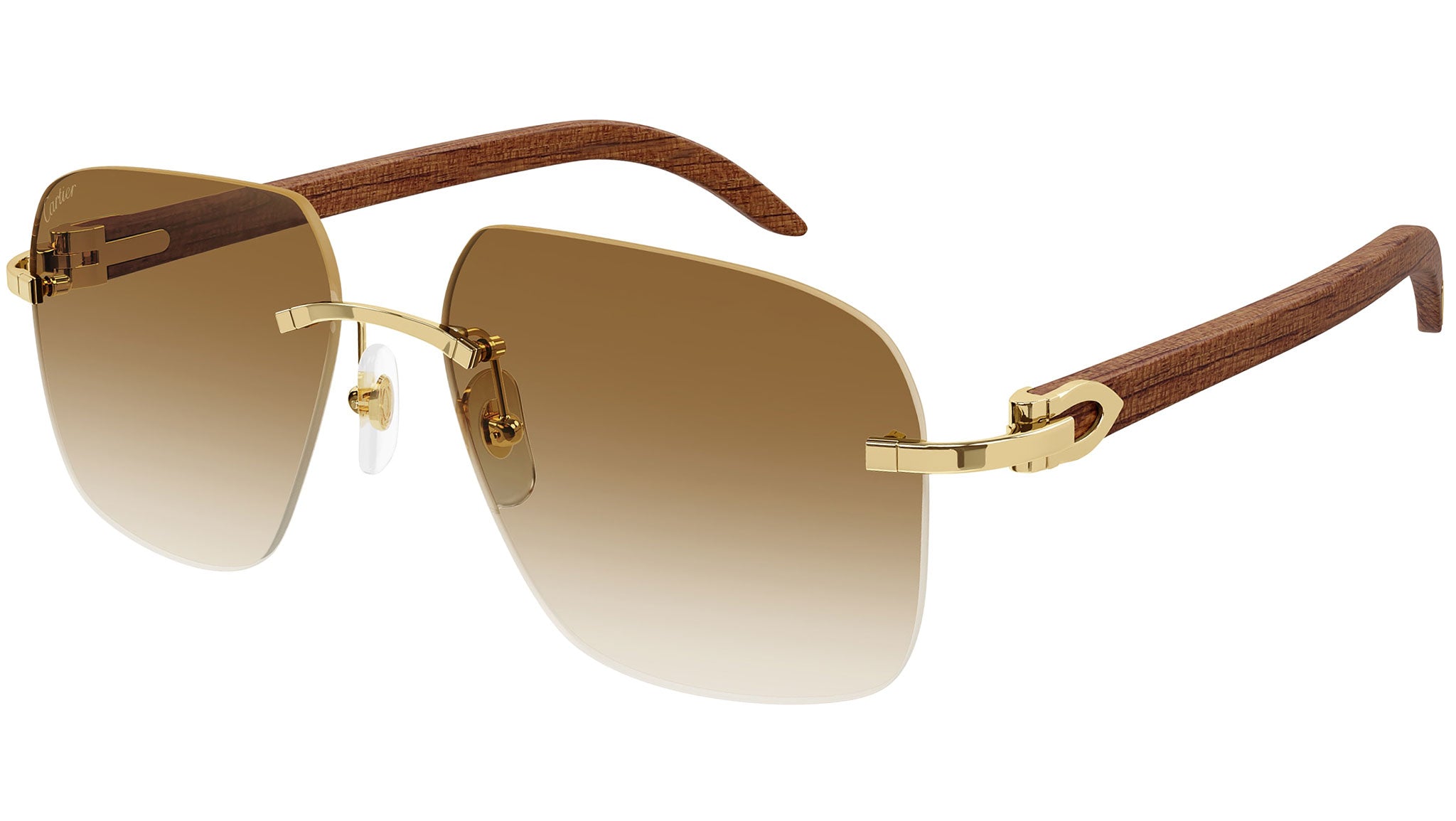 Occhiali da sole CARTIER CT0041RS Smooth golden finish