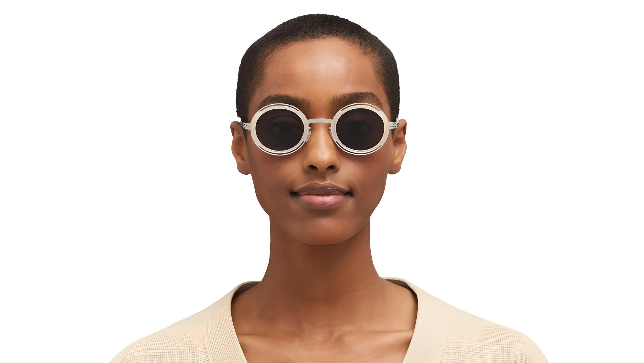 Occhiali da sole MYKITA PEARL Shiny silver blonde