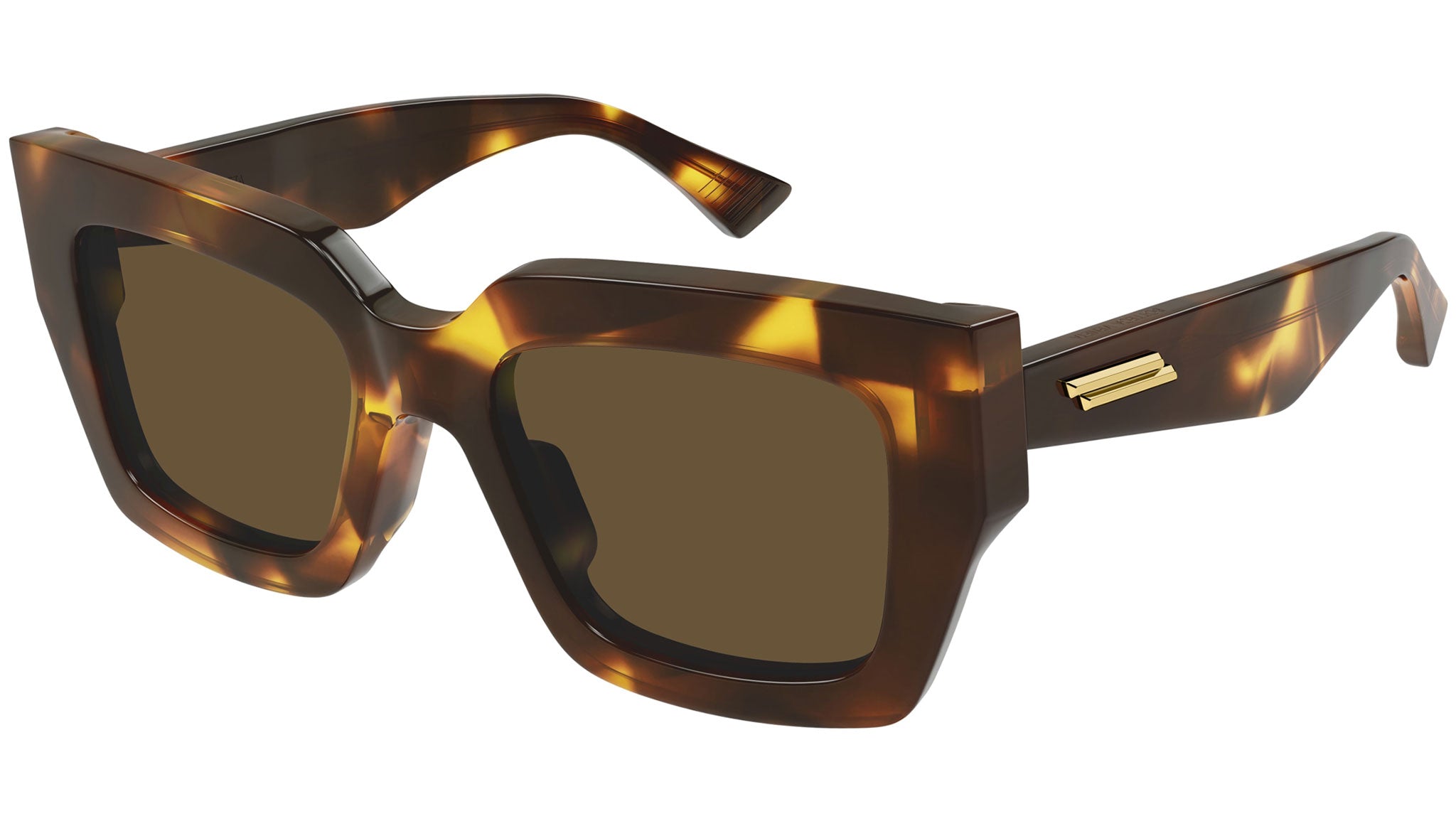 Occhiali da sole BOTTEGA VENETA BV1212S Shiny macro squared spotted havana