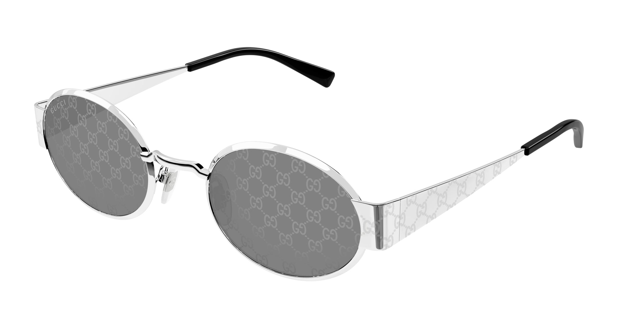 Occhiali da sole GUCCI GG1854S Shiny silver laser guccissima texture
