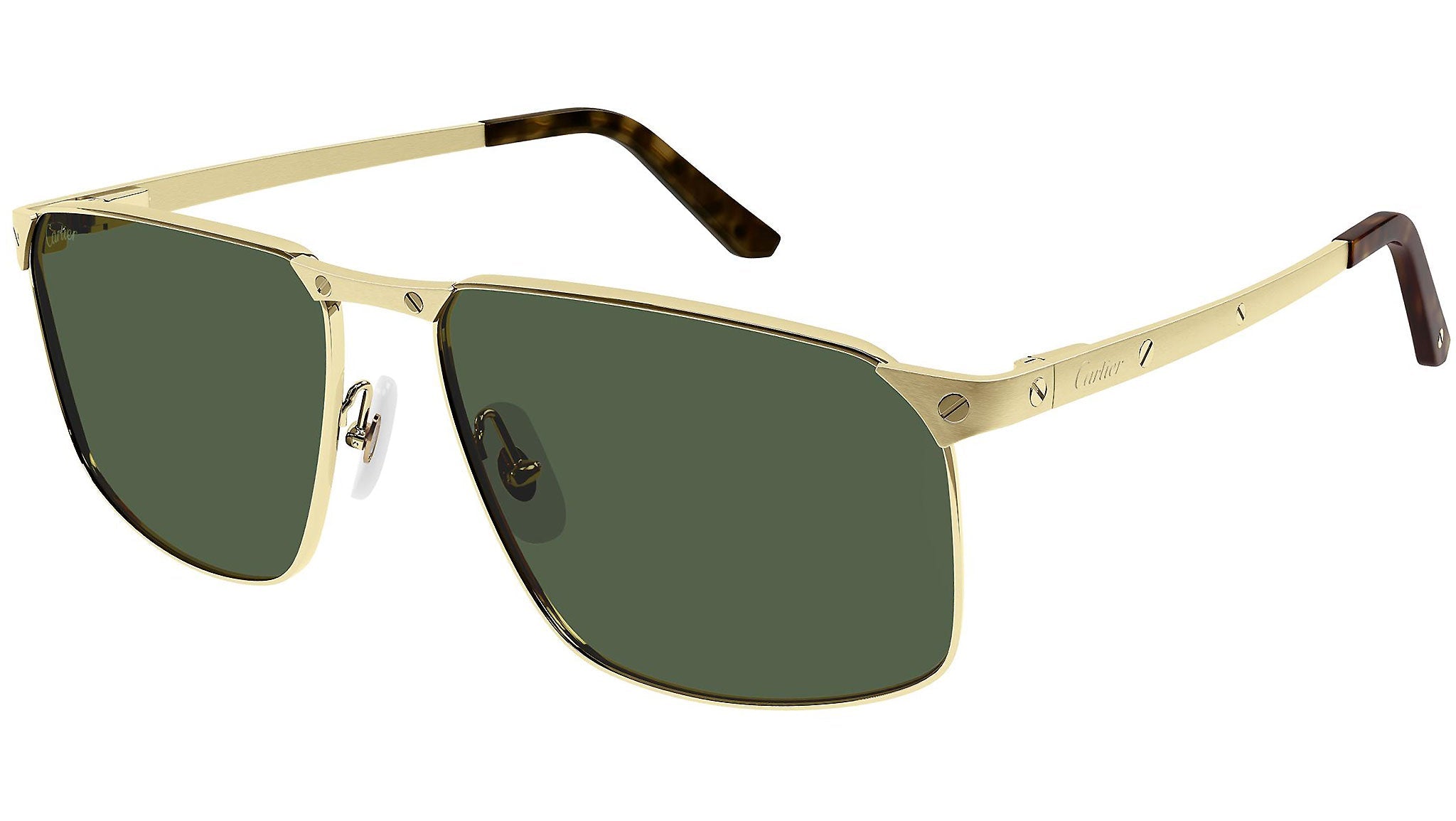 Occhiali da sole CARTIER CT0322S Smooth and brushed golden finish