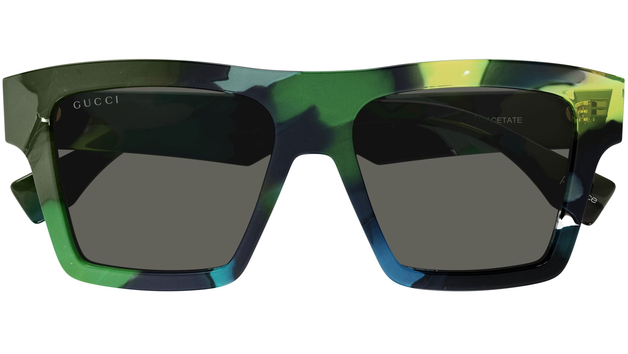 Occhiali da sole GUCCI GG1623S Shiny green and grey havana