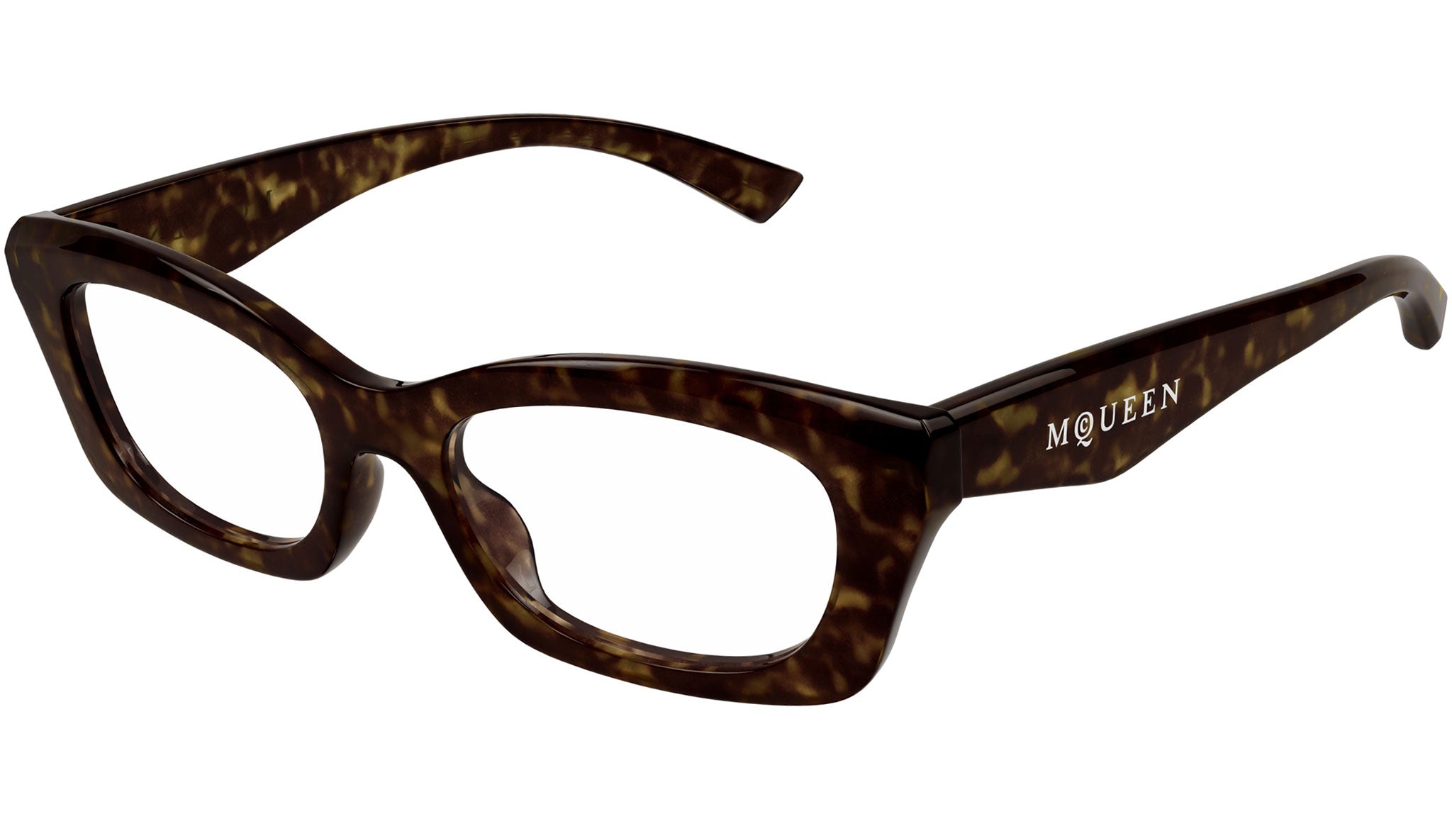 Occhiali da vista ALEXANDER MCQUEEN AM0474O Shiny dark havana