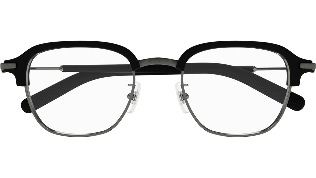 Occhiali da vista MONTBLANC MB0390O Shiny dark ruthenium matte black ciliar