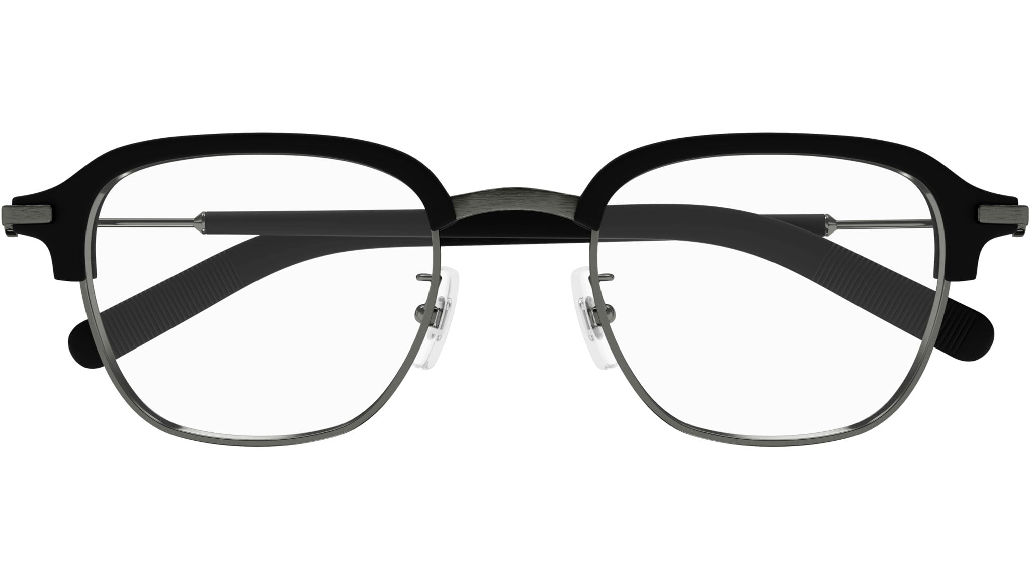 Occhiali da vista MONTBLANC MB0390O Shiny dark ruthenium matte black ciliar