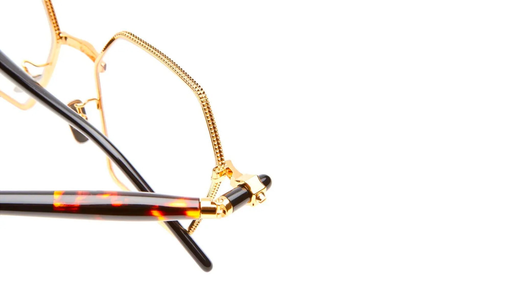 Occhiali da vista KUBORAUM P70 Gold dark havana black shine