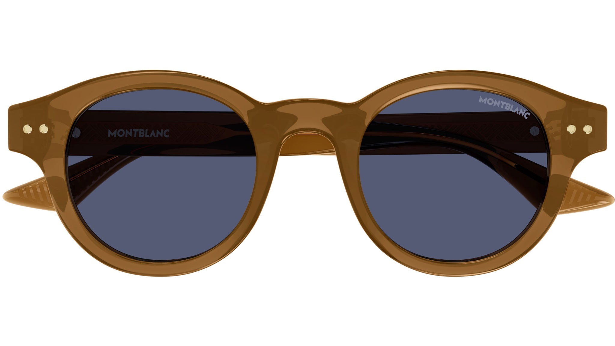 Occhiali da sole MONTBLANC MB0287S Shiny transparent ginger bread brown