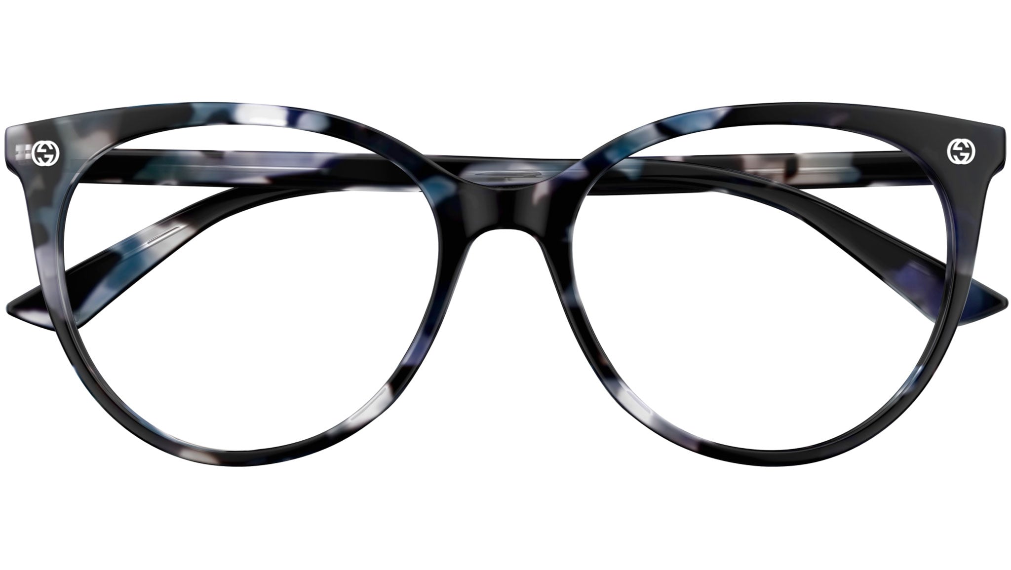 Occhiali da vista GUCCI GG0093O Shiny melange violet grey and black havana