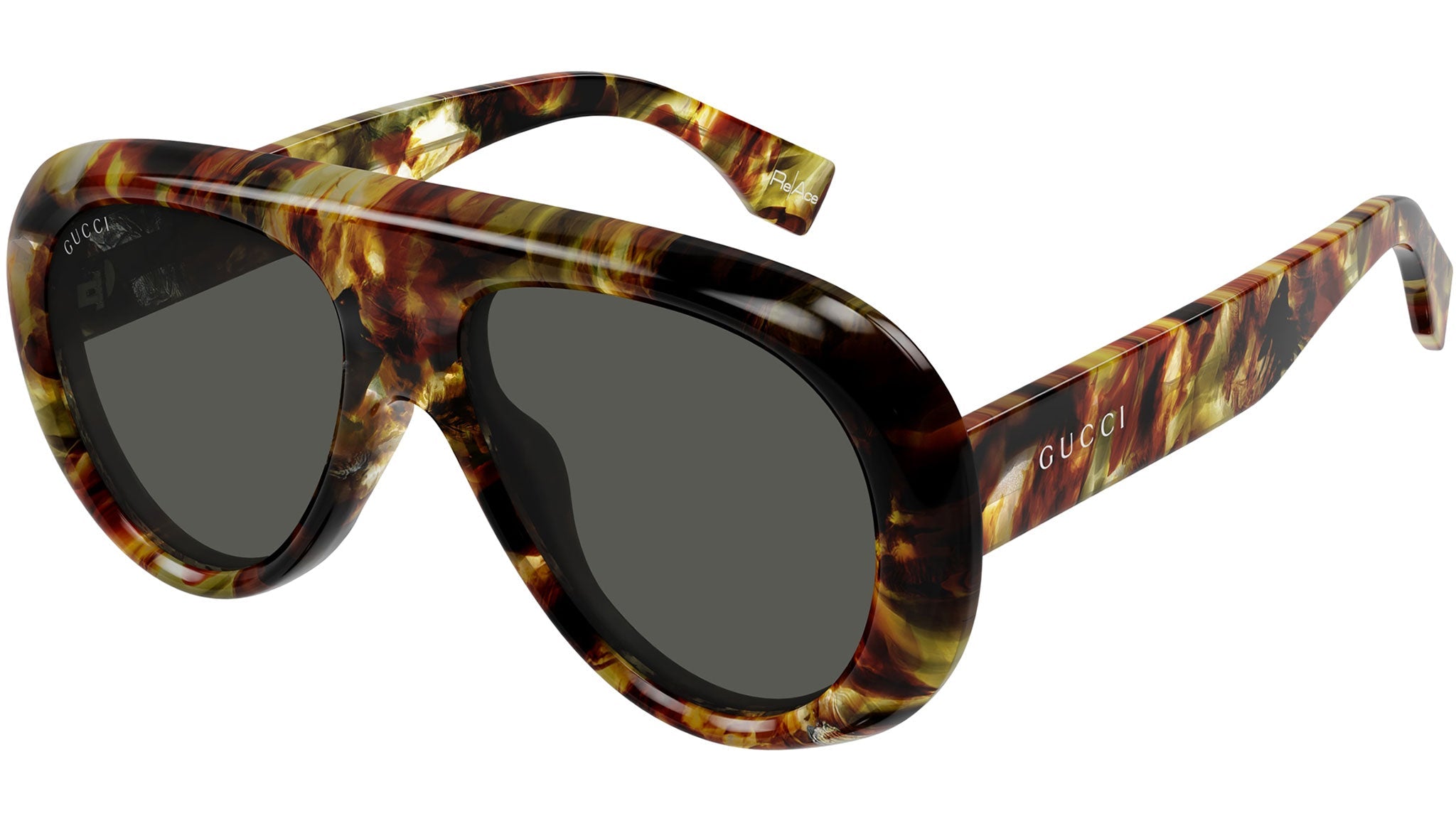 Occhiali da sole GUCCI GG1909S Shiny spotted vintage havana