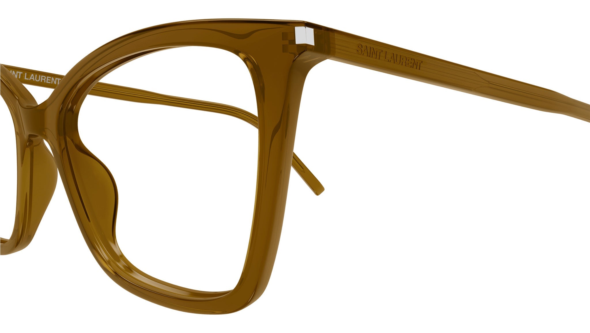 Occhiali da vista SAINT LAURENT SL386 Shiny transparent cognac brown