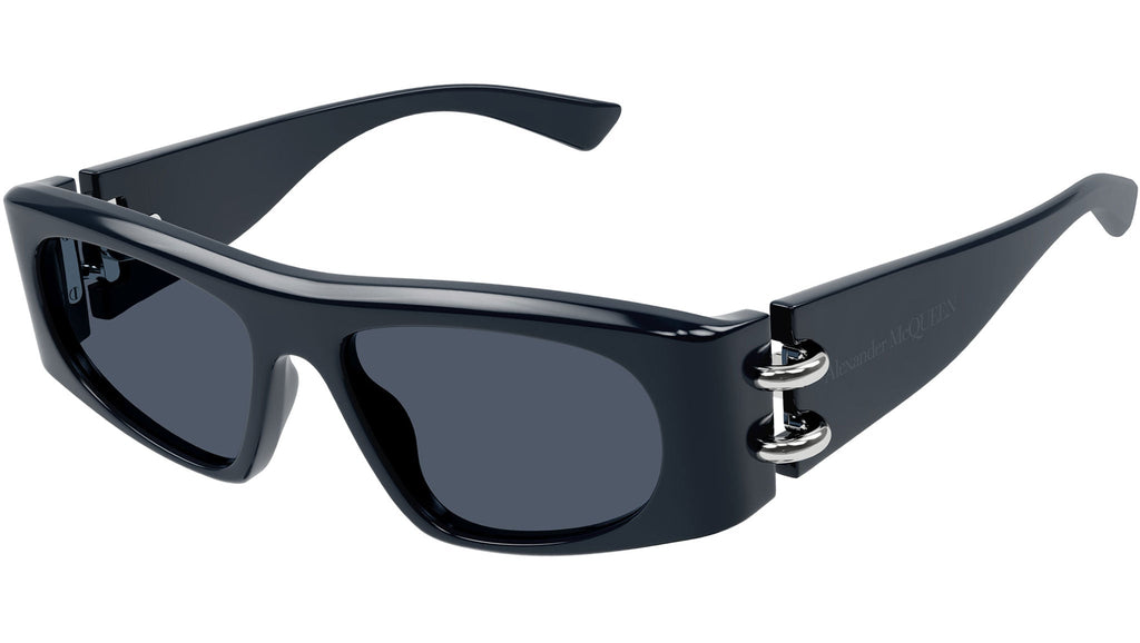 Occhiali da sole ALEXANDER MCQUEEN AM0471S Shiny solid grey blue