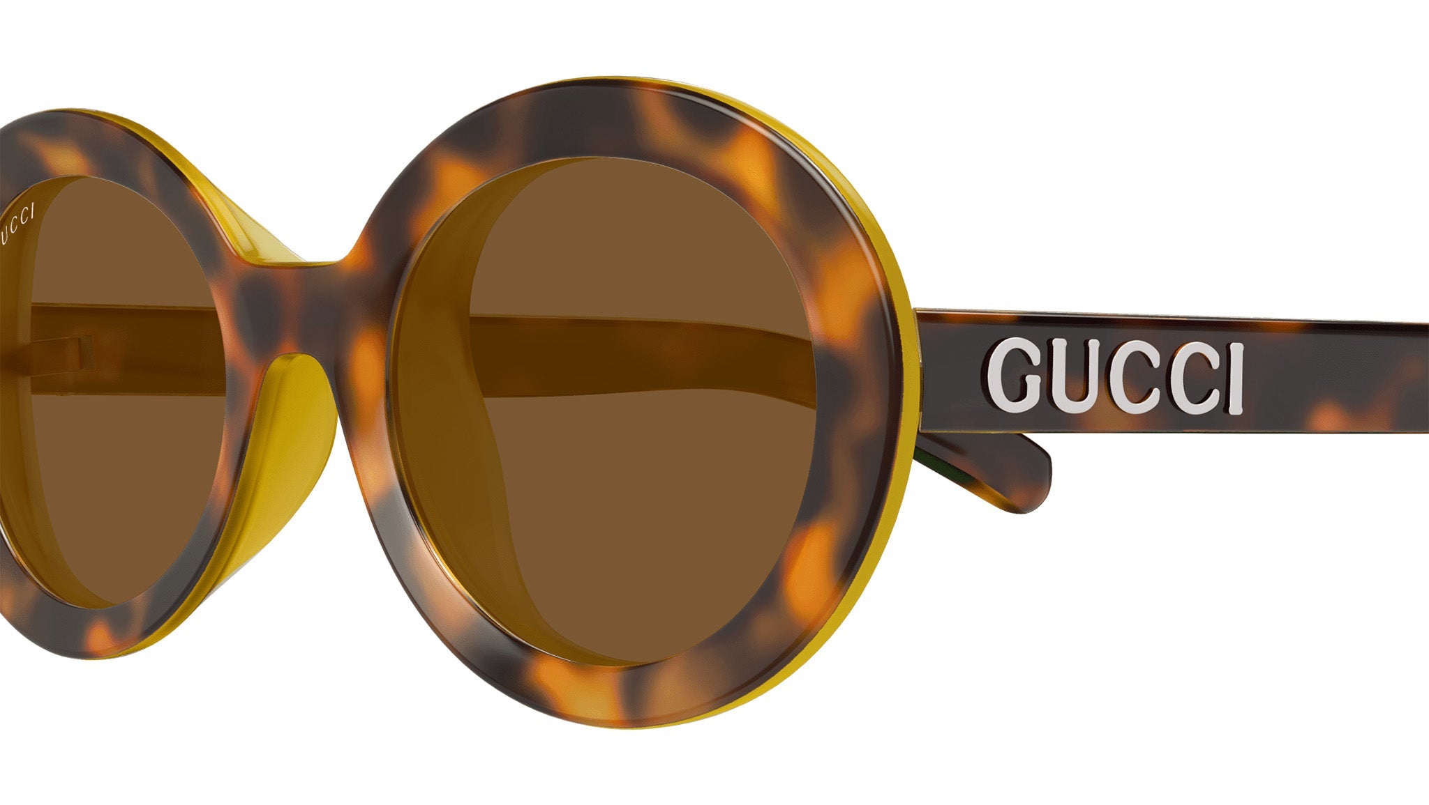 Occhiali da sole GUCCI GG1722SA Shiny spotted havana + yellow