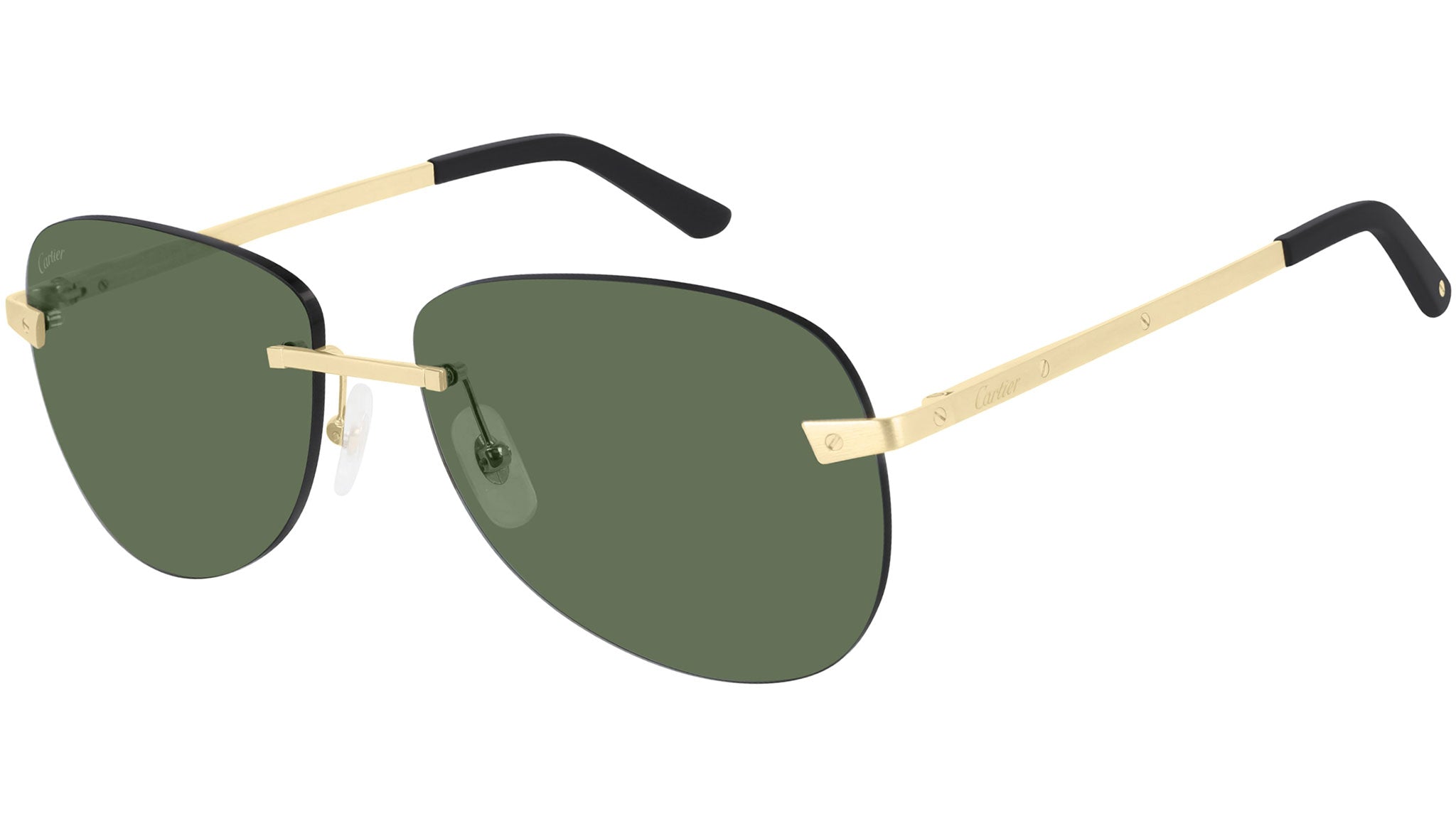 Occhiali da sole CARTIER CT0035RS Brushed golden finish