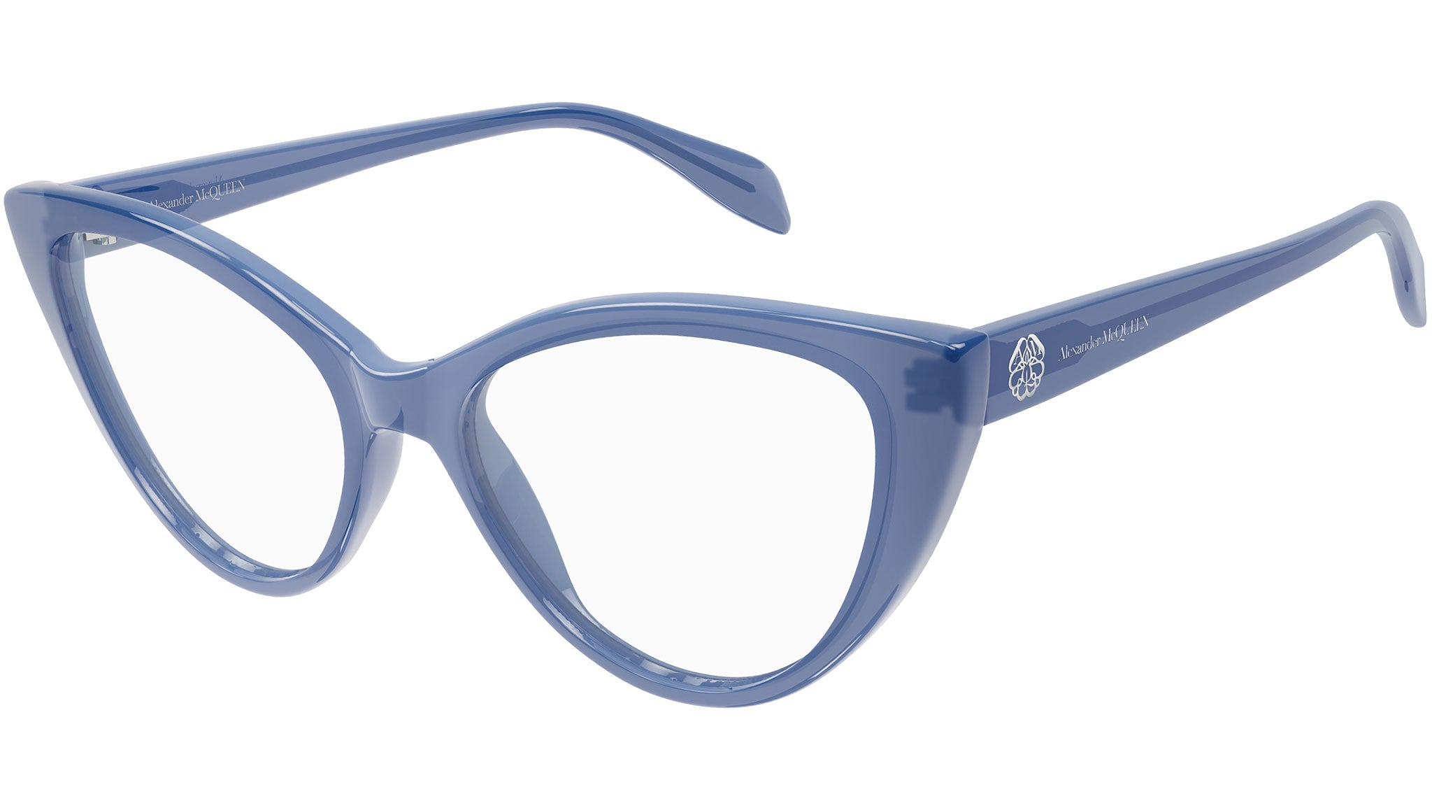Occhiali da vista ALEXANDER MCQUEEN AM0287O Shiny opal bluette