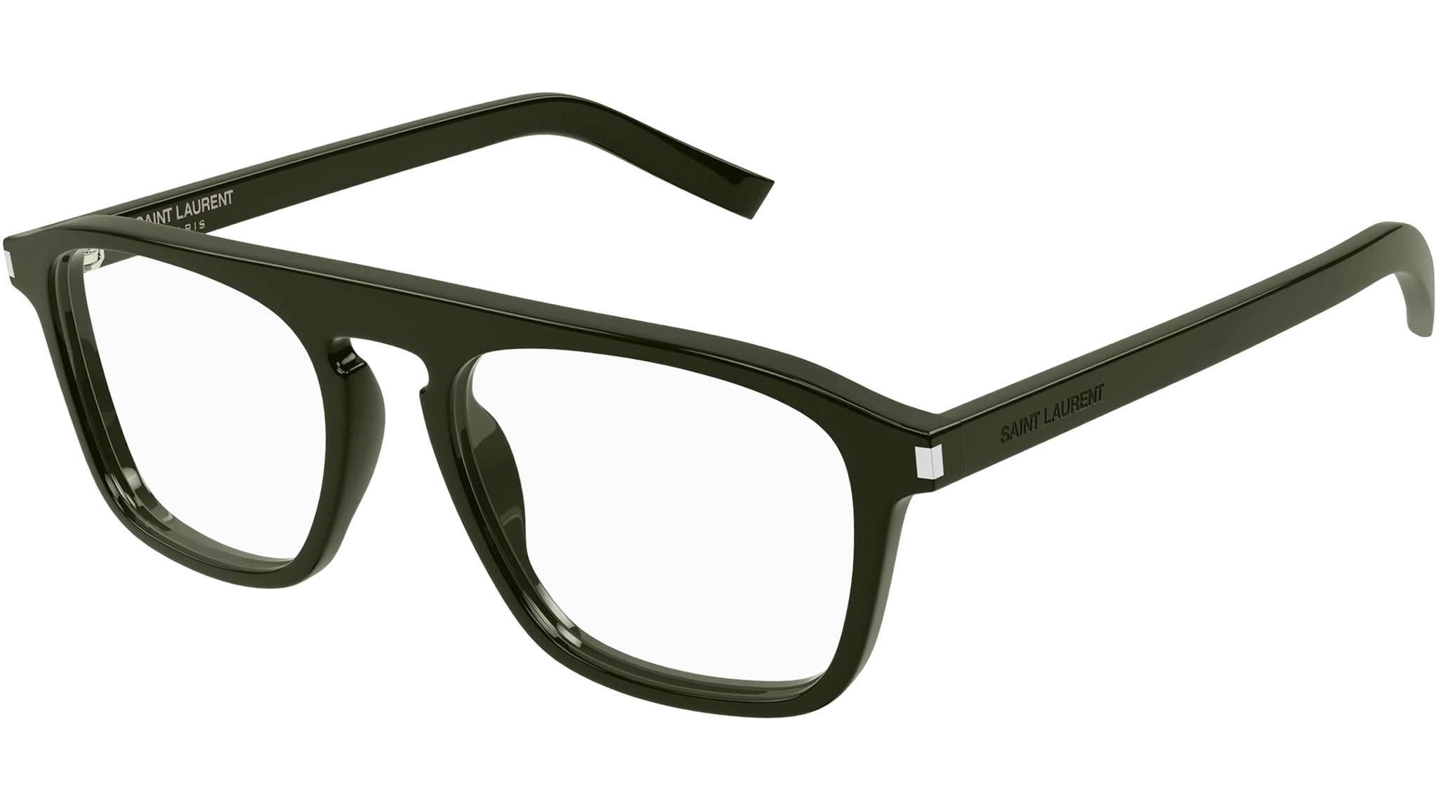 Occhiali da vista SAINT LAURENT SL157 Shiny solid military green
