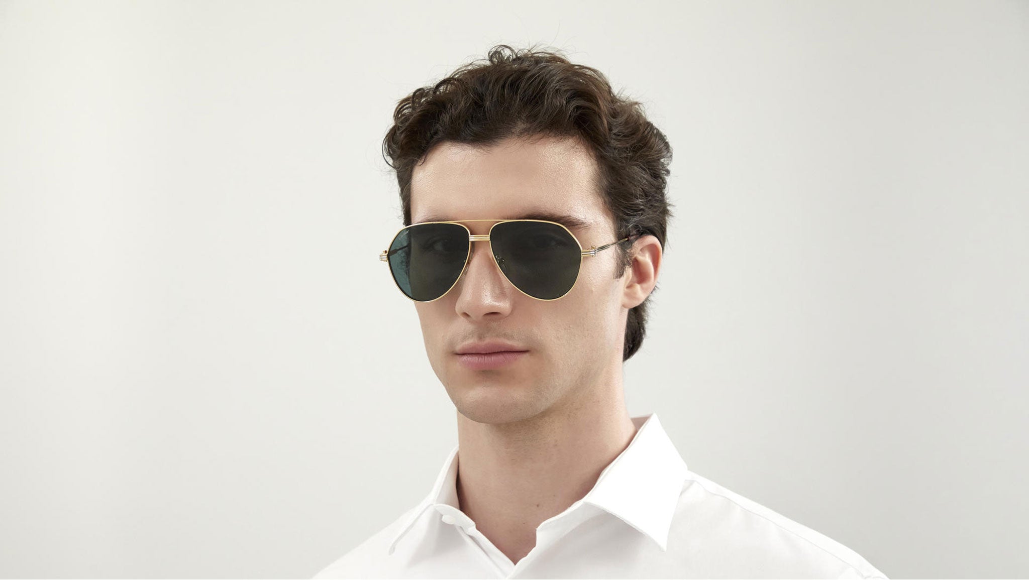 Occhiali da sole CARTIER CT0303S Smooth golden finish