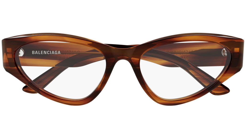 Occhiali da vista BALENCIAGA BB0391O Shiny melange brown havana