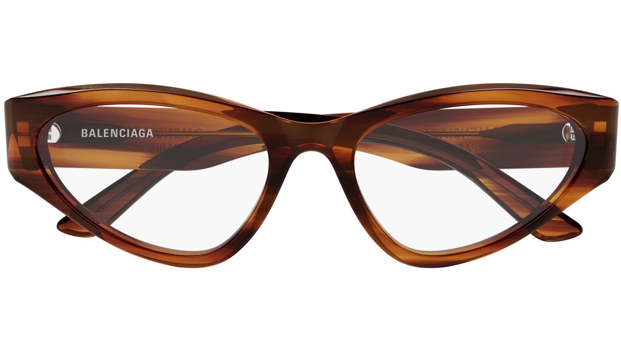 Occhiali da vista BALENCIAGA BB0391O Shiny melange brown havana