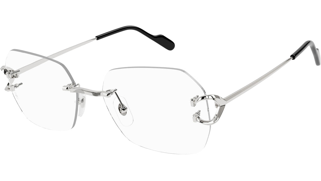 Occhiali da vista CARTIER CT0416O Smooth platinum finish