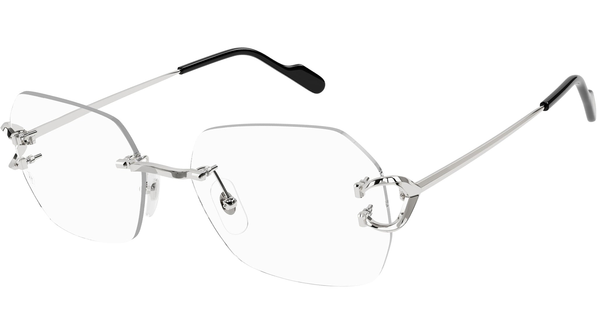 Occhiali da vista CARTIER CT0416O Smooth platinum finish