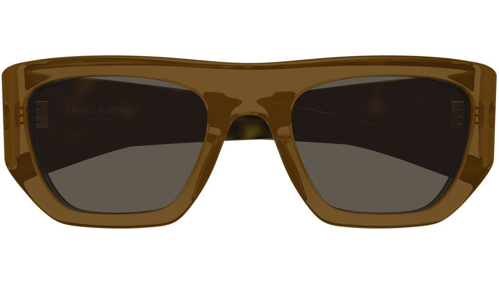 Occhiali da sole SAINT LAURENT SL740 Shiny transparent cognac brown