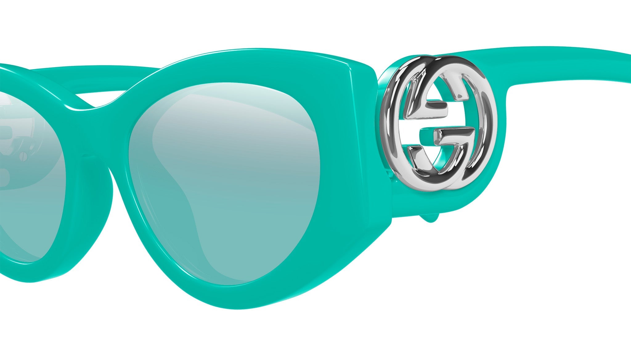 Occhiali da sole GUCCI GG1691S Shiny solid turquoise