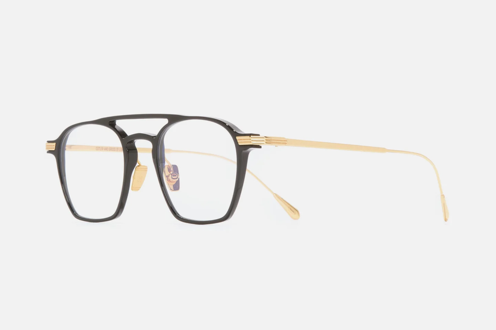 Occhiali da vista Cutler And Gross 0009 Black on 24K Yellow Gold + 18K Rhodium