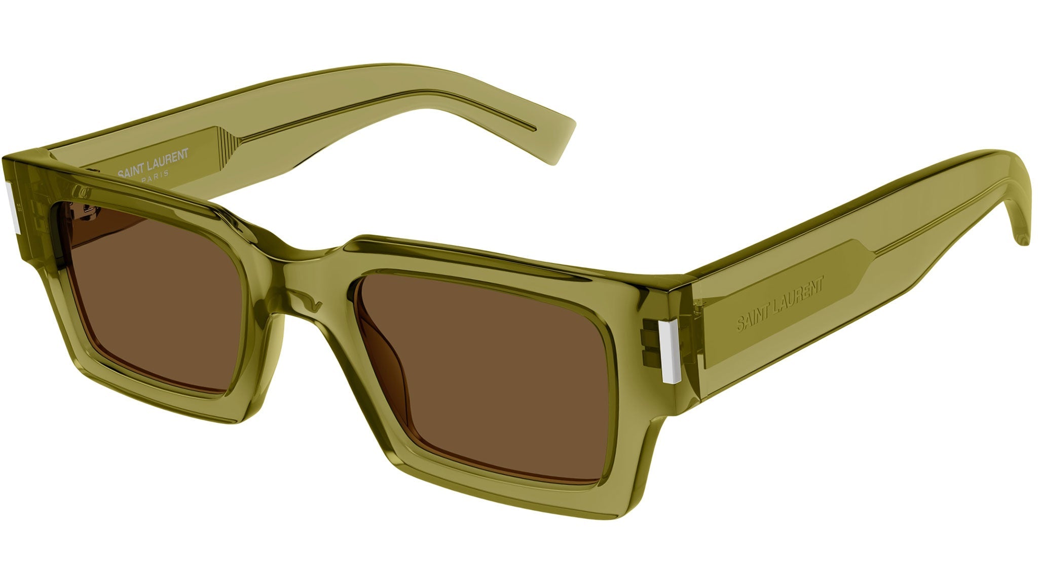 Occhiali da sole SAINT LAURENT SL572 Shiny transparent acid green