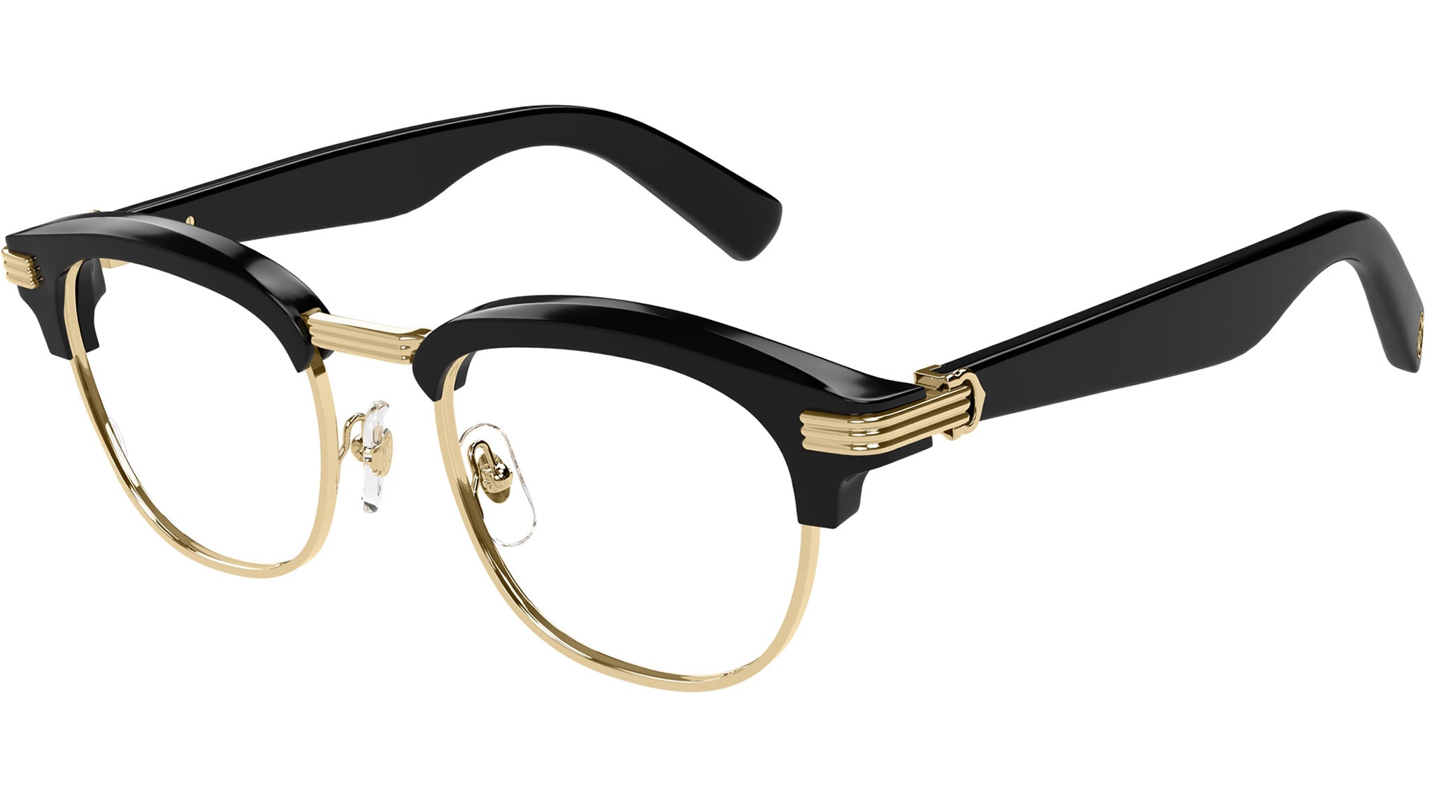 Occhiali da vista CARTIER CT0496O Black with smooth golden finish metal front