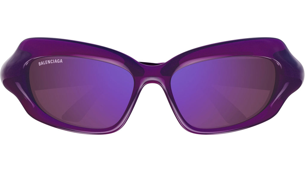 Occhiali da sole BALENCIAGA BB0354S Shiny transparent bright purple with iridescent pink
