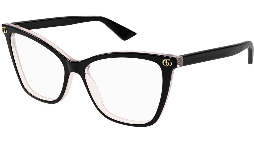 Occhiali da vista GUCCI GG1817O Shiny bilayer solid black + transparent light red