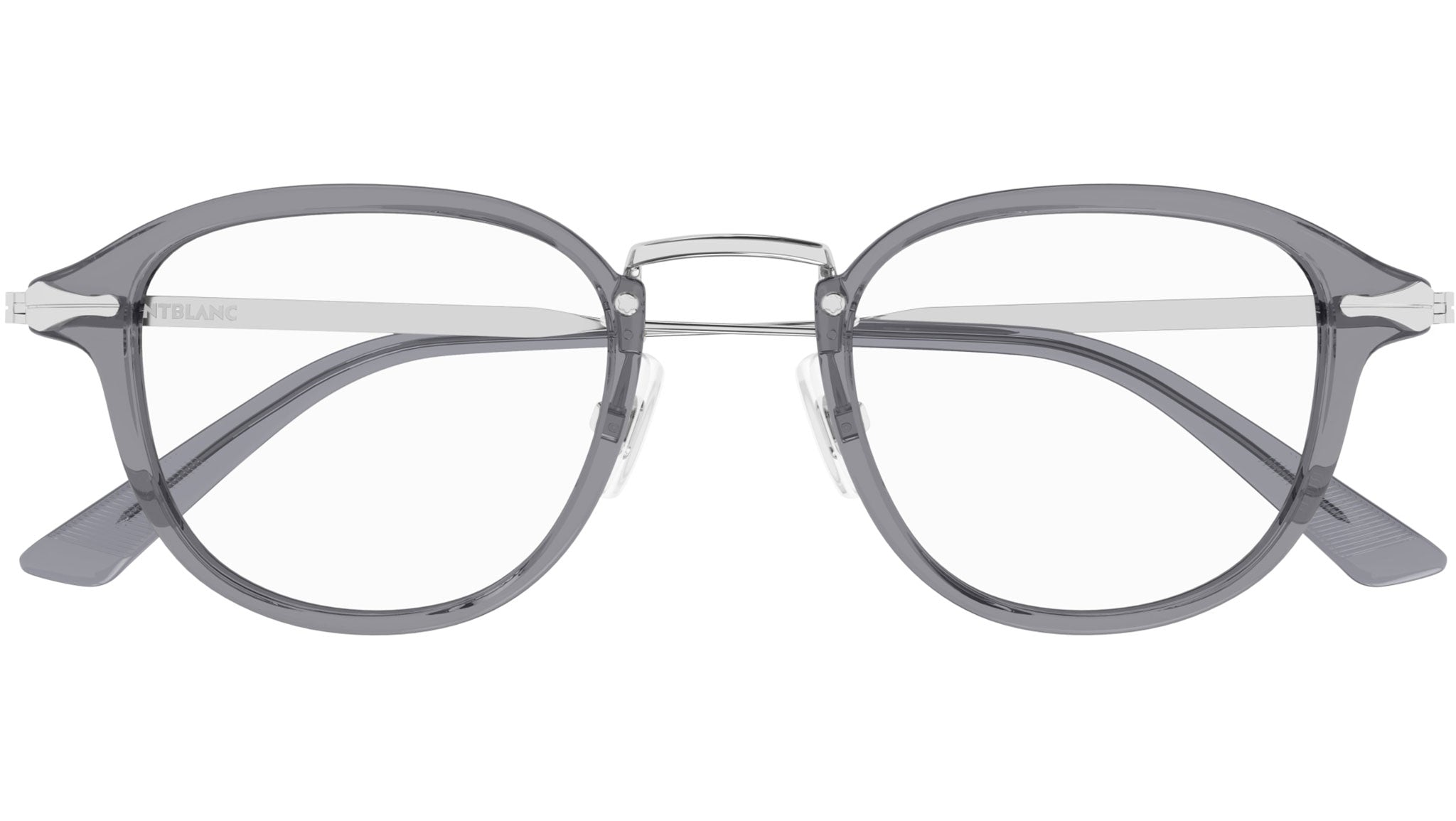 Occhiali da vista MONTBLANC MB0336O Shiny transparent grey