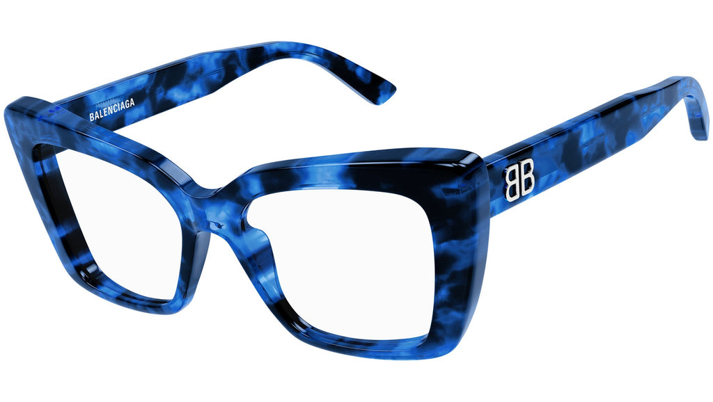 Occhiali da vista BALENCIAGA BB0297O Shiny blue havana