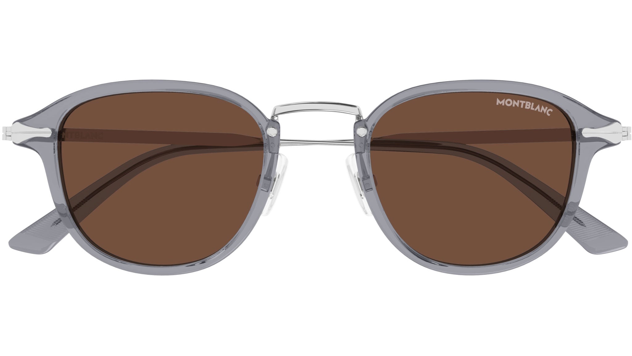 Occhiali da sole MONTBLANC MB0336S Shiny transparent grey